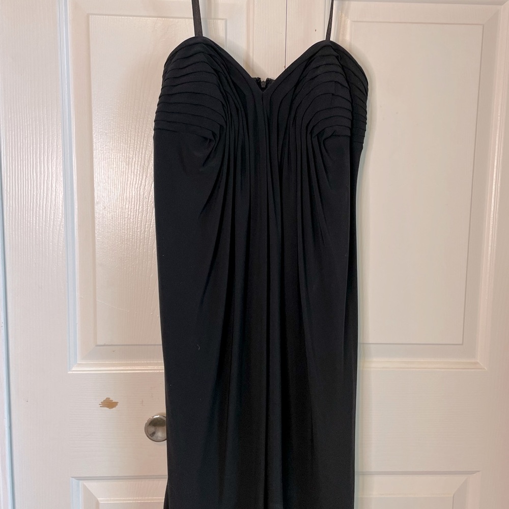 Nightway Size 10 Black Formal Strapless Mini Dress with Sweetheart Neckline